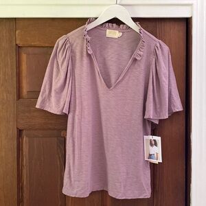 NWT Nation LTD Tierra Flirty Tee dusty lavender color size medium